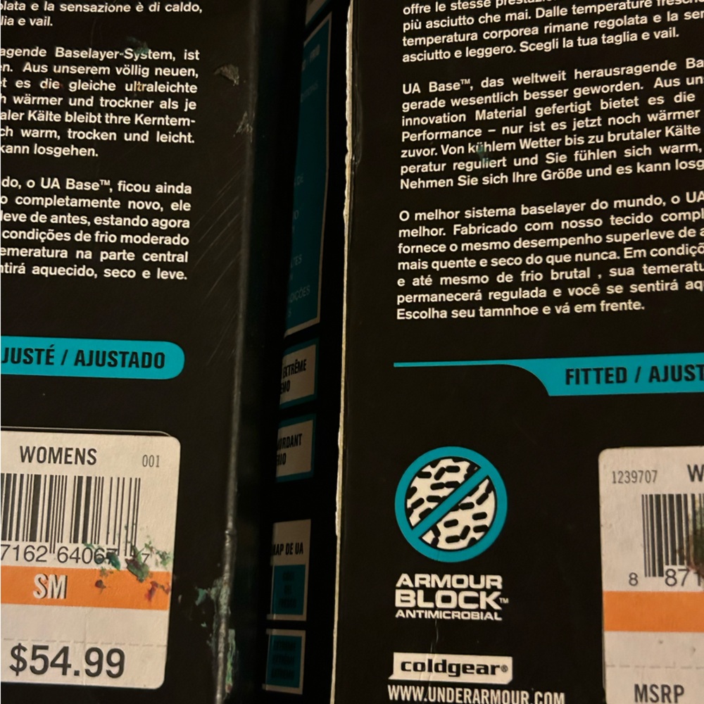 Under Armour UA Base 2.0 Leggings and top set-black - Picture 3 of 6